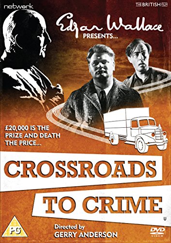 DVD cover art for Crossroads to Crime featuring three men and a truck illustration.