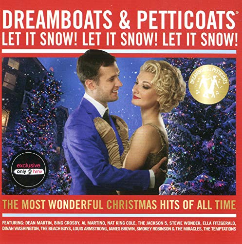 CD cover: Couple embracing, snowy background, "Let It Snow!" title.