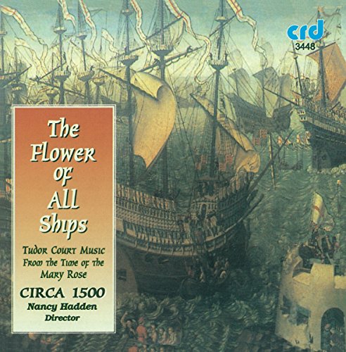 "CD cover art featuring a historical naval battle scene with a text box."