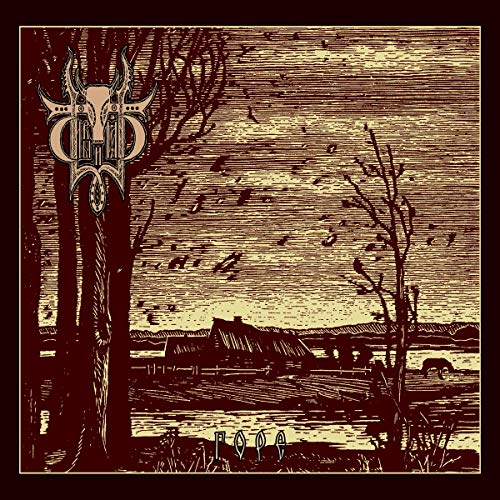 CD cover: monochrome landscape with trees, birds, and a stylized logo.