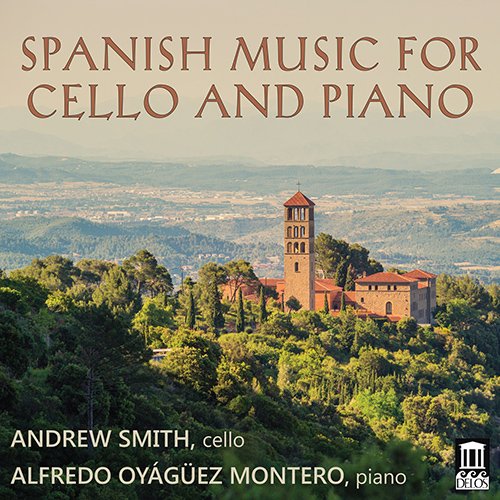 "Album cover featuring a serene landscape with a Spanish-style building and tower."