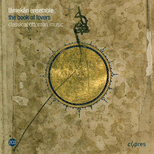 "Lamekan Ensemble CD cover featuring a gold circle on aged, textured background."