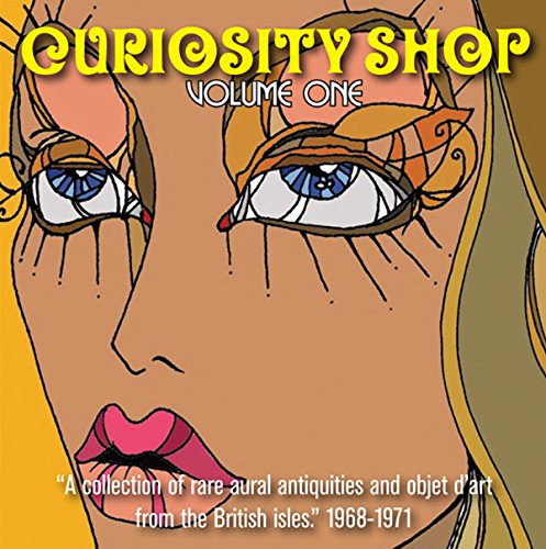Curiosity Shop Volume One" vinyl record cover with illustrated eyes and hair.