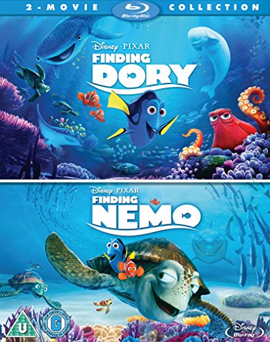 Blu-ray cover featuring characters from Disney Pixar’s Finding Dory and Finding Nemo.