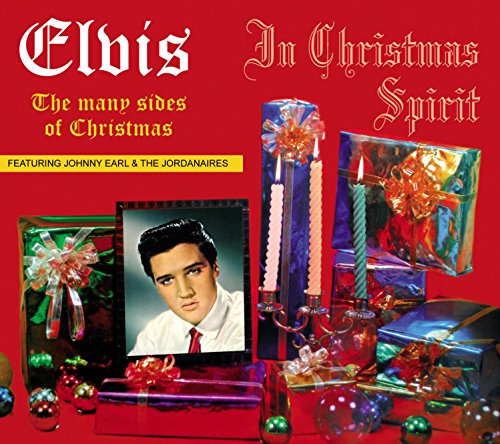 Elvis Presley "In Christmas Spirit" CD cover with gifts and portrait.