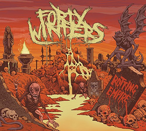 CD cover for Forty Winters’ “Rotting Empire” with gothic, decaying imagery.