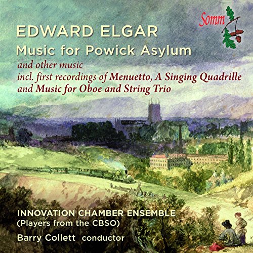 "CD cover featuring a watercolor painting of a landscape with buildings and people."