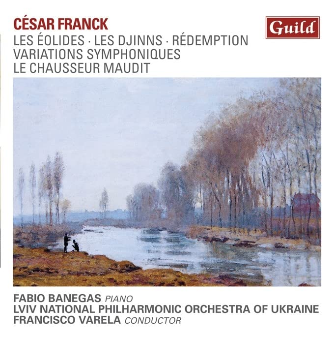 CD cover with a landscape painting of a river and trees.