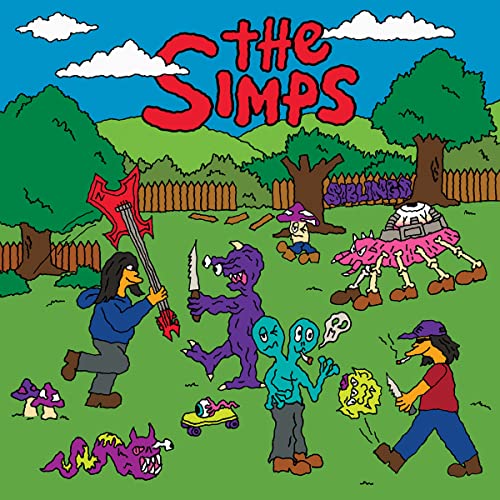 Cartoon illustration of figures with weapons in a green, outdoor scene.
