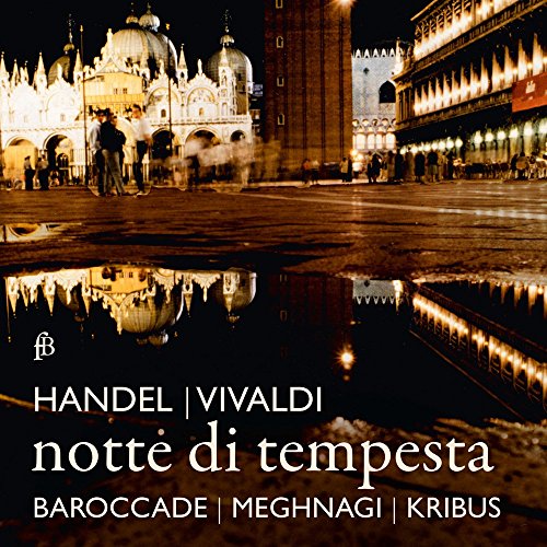 "Album cover with a nighttime photo of St. Mark's Basilica reflected in a puddle."