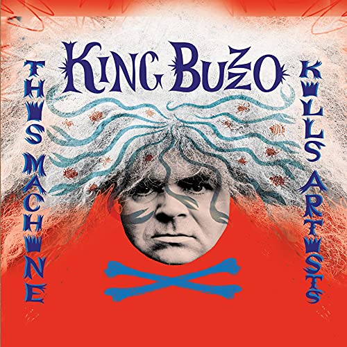CD cover for King Buzzo’s “This Machine Kills Artists” with a painted face.