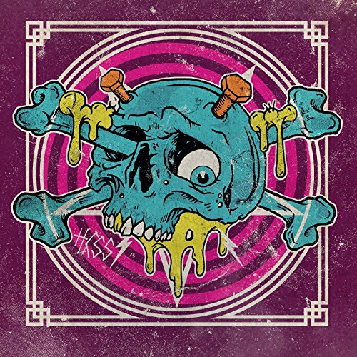A CD cover featuring a cartoon skull with bones and yellow ooze on purple background.