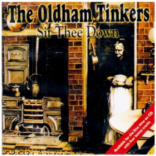 "Album cover featuring an elderly woman in a doorway, with kitchen items and text."