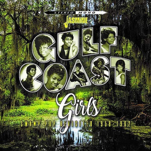 "CD cover with 'Gulf Coast Girls' text and portraits over a swampy forest background."