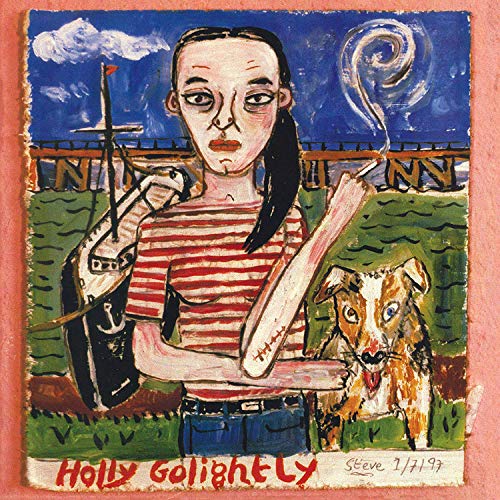 Painted CD cover featuring a woman, a dog, and a nautical scene.
