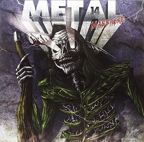 Vinyl album cover featuring a grim reaper skeleton with a scythe, surrounded by lightning.
