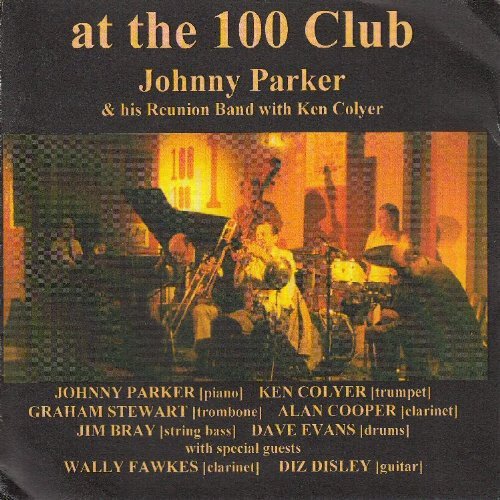 Jazz band performing on stage, CD cover with gold text on a black background.