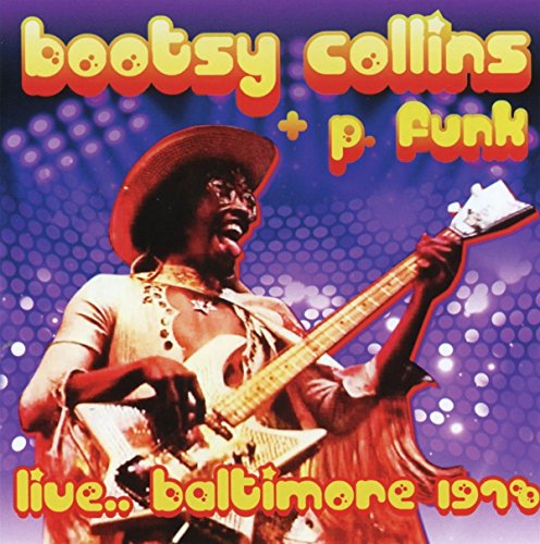 Bootsy Collins playing a star-shaped bass guitar on album cover.