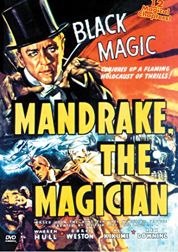 Mandrake The Magician" DVD cover featuring a man in a top hat and dramatic figures.