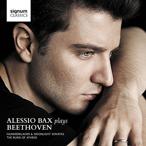 CD cover featuring pianist Alessio Bax in a close-up portrait.