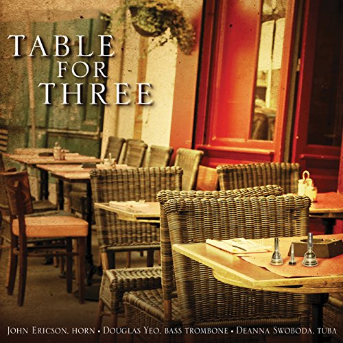 CD cover: outdoor cafe scene with tables and chairs, text "Table for Three".