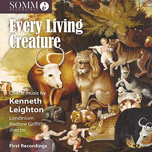 CD cover: painting of animals and children, title “Every Living Creature”.