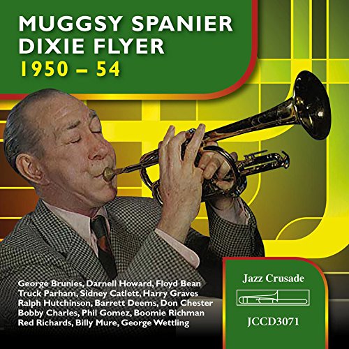 CD cover for Muggsy Spanier's Dixie Flyer, featuring a man playing a trumpet.