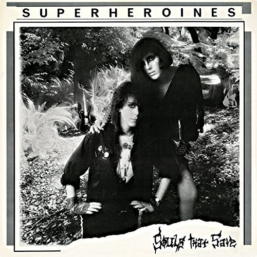 Black and white vinyl album cover featuring two women in a wooded area.