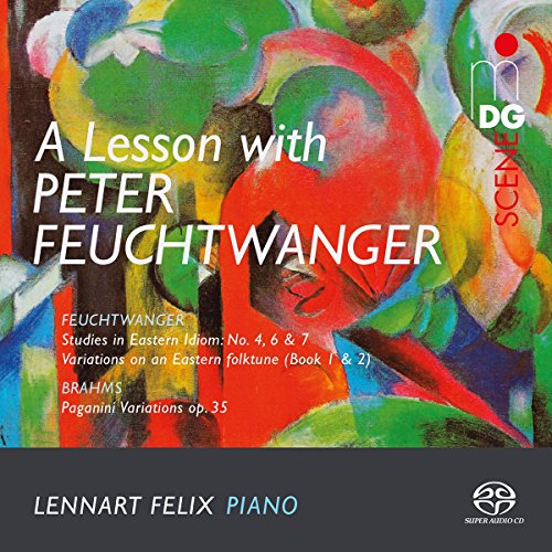 CD cover: abstract painting, text “A Lesson with Peter Feuchtwanger,” and artist names.