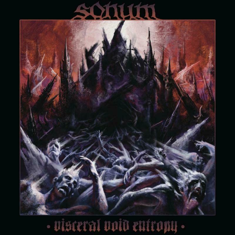 CD cover: dark, chaotic landscape with silhouetted figures and spires.
