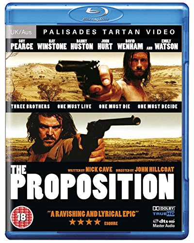 "Blu-ray case for 'The Proposition' with men holding guns on the cover."