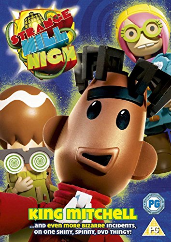 Strange Hill High" DVD cover featuring stop-motion animated characters.