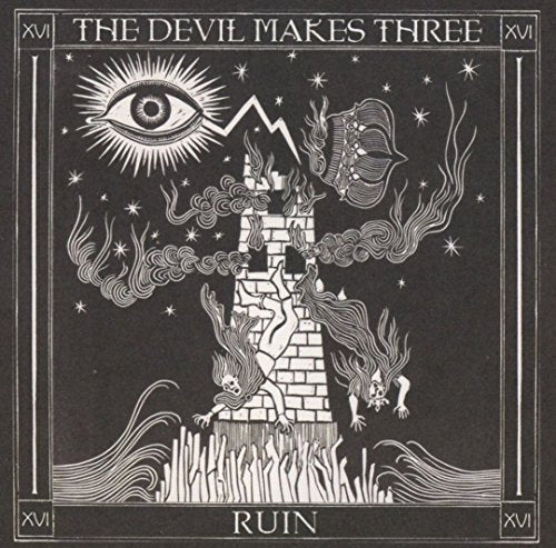 Black and white vinyl album cover with demonic illustration and "RUIN" text at the bottom.