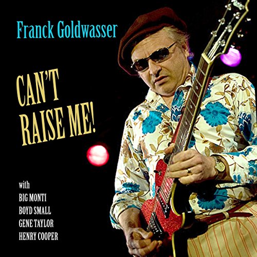 "CD cover featuring a man playing a red guitar, wearing sunglasses and floral shirt."