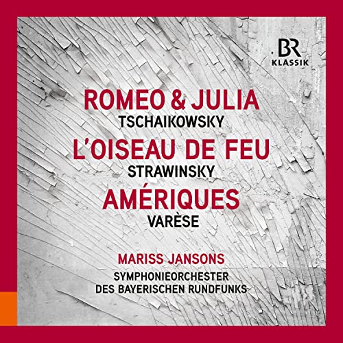 CD cover with red text listing composers Tchaikovsky, Stravinsky, and Varese.
