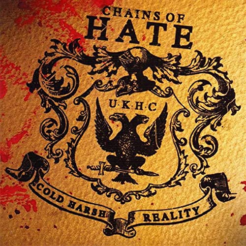 CD cover for Chains Of Hate’s “Cold Harsh Reality” with an eagle crest.