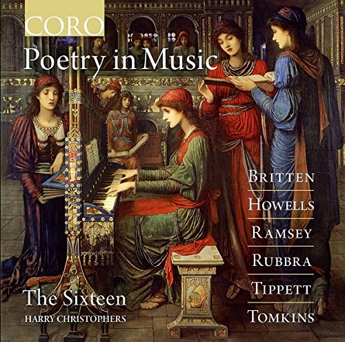 "CD cover featuring medieval-style painting of women playing instruments, with white text overlay."