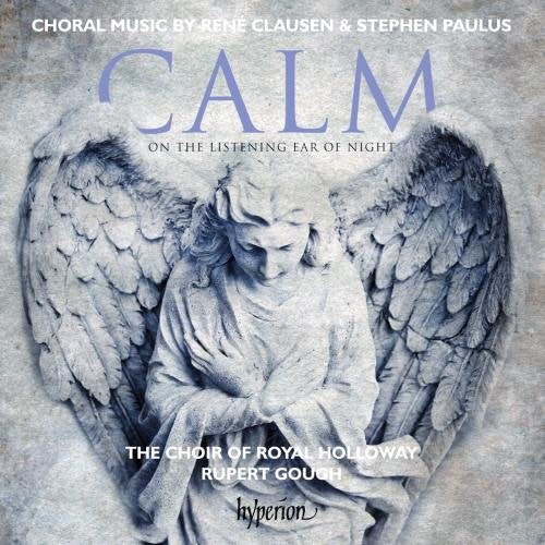 "CD cover featuring an angel with wings, titled 'Calm on the Listening Ear of Night'."