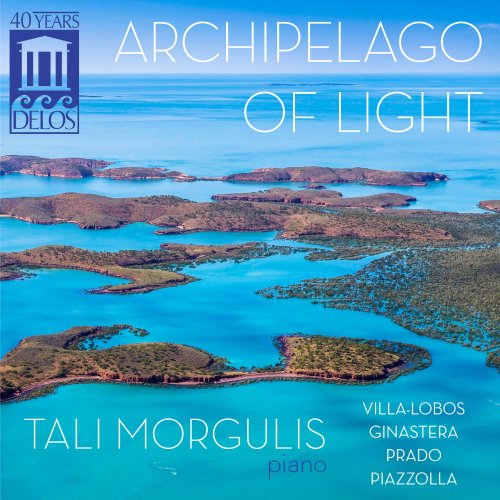 Album cover featuring an aerial view of islands in bright blue water.