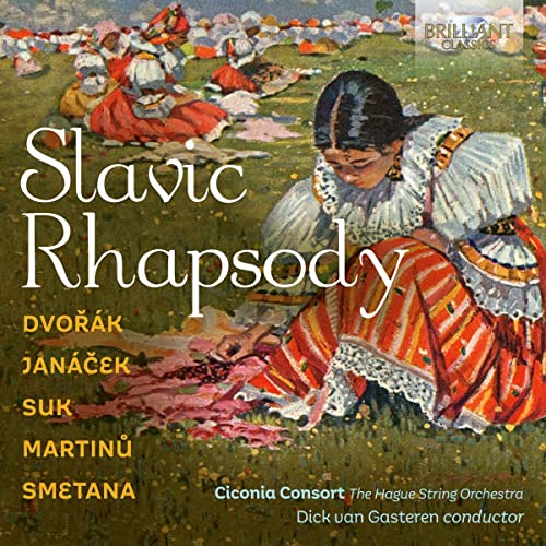 CD cover: painting of a woman in traditional Slavic dress, with text.