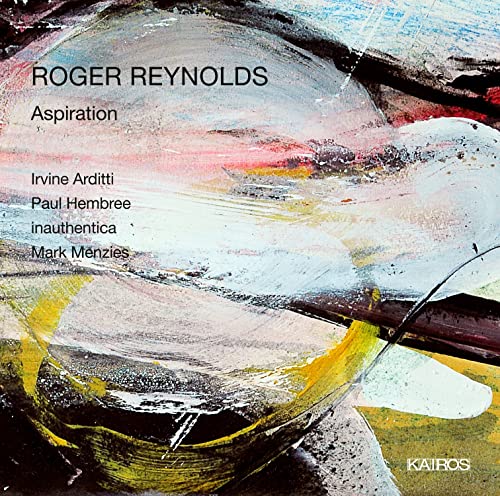 CD cover for “Aspiration” by Irvine Arditti and Paul Hembree, abstract art.