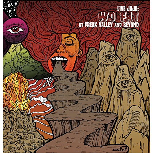 "Album cover art featuring a surreal illustration of a screaming face and rocky landscape."
