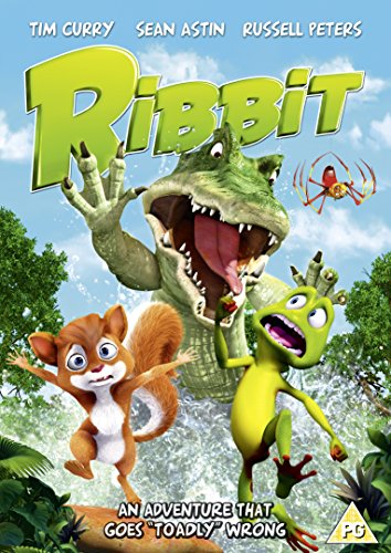 Animated DVD cover featuring a frog, squirrel, and crocodile in a jungle scene.