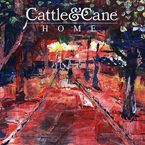 The alt text for the image is: "Album cover with abstract tree-lined path painting and white title text."