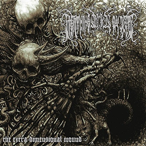 Dark album cover art featuring skulls, bones, and tentacles in a detailed, monochromatic design.