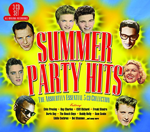 CD cover for "Summer Party Hits" featuring portraits of classic singers.
