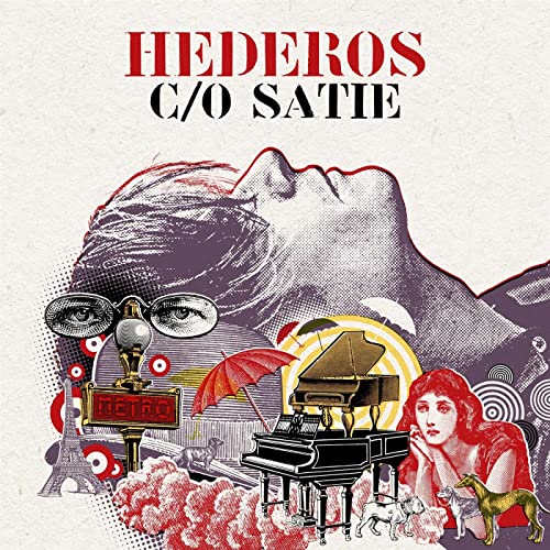 Collage album cover featuring a piano, woman, and Parisian imagery.