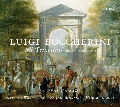 "CD cover featuring a 18th-century painting of people gathered near an archway."