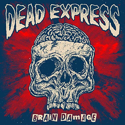 Skull with a brain inside, album cover for "Dead Express - Brain Damage.