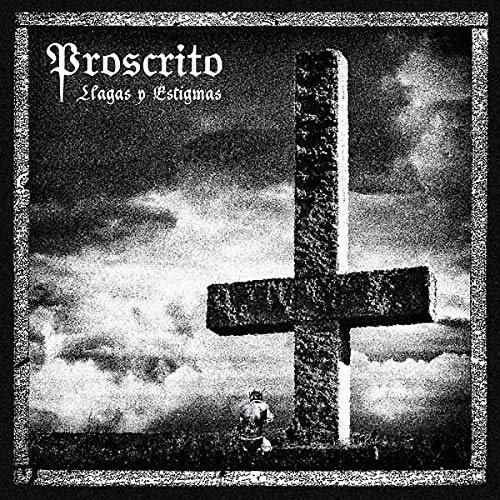 Black and white CD cover with a weathered cross and kneeling figure.